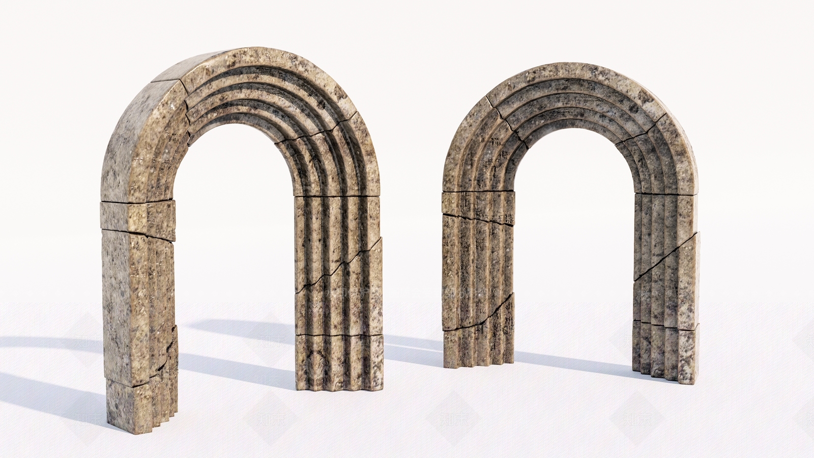 现代景观石拱门3D模型下载【ID:1140448741】_知末3d模型网