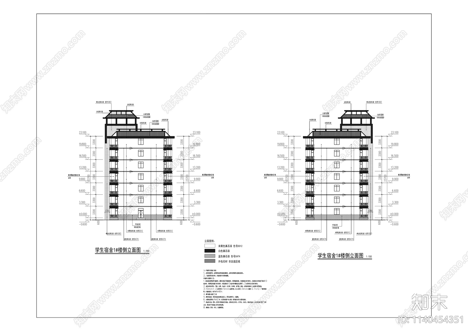 华岩校区建筑cad施工图下载【ID:1140454351】