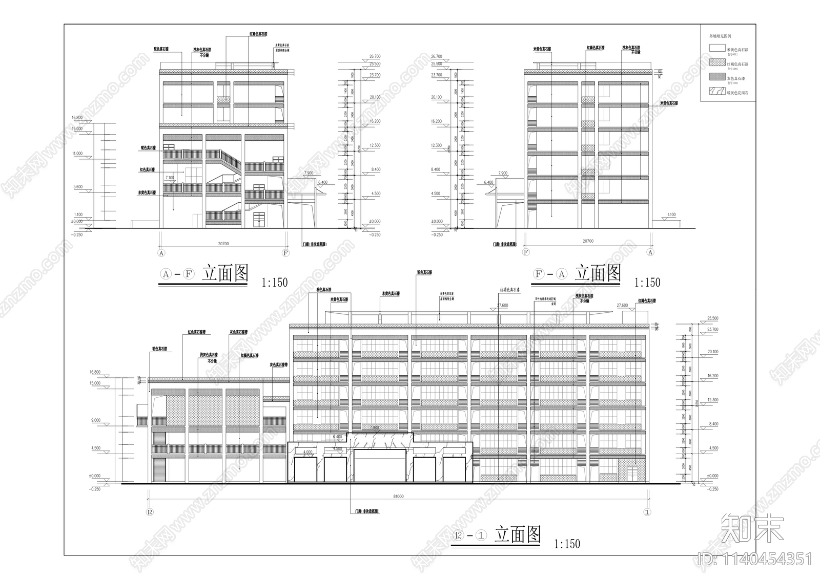 华岩校区建筑cad施工图下载【ID:1140454351】