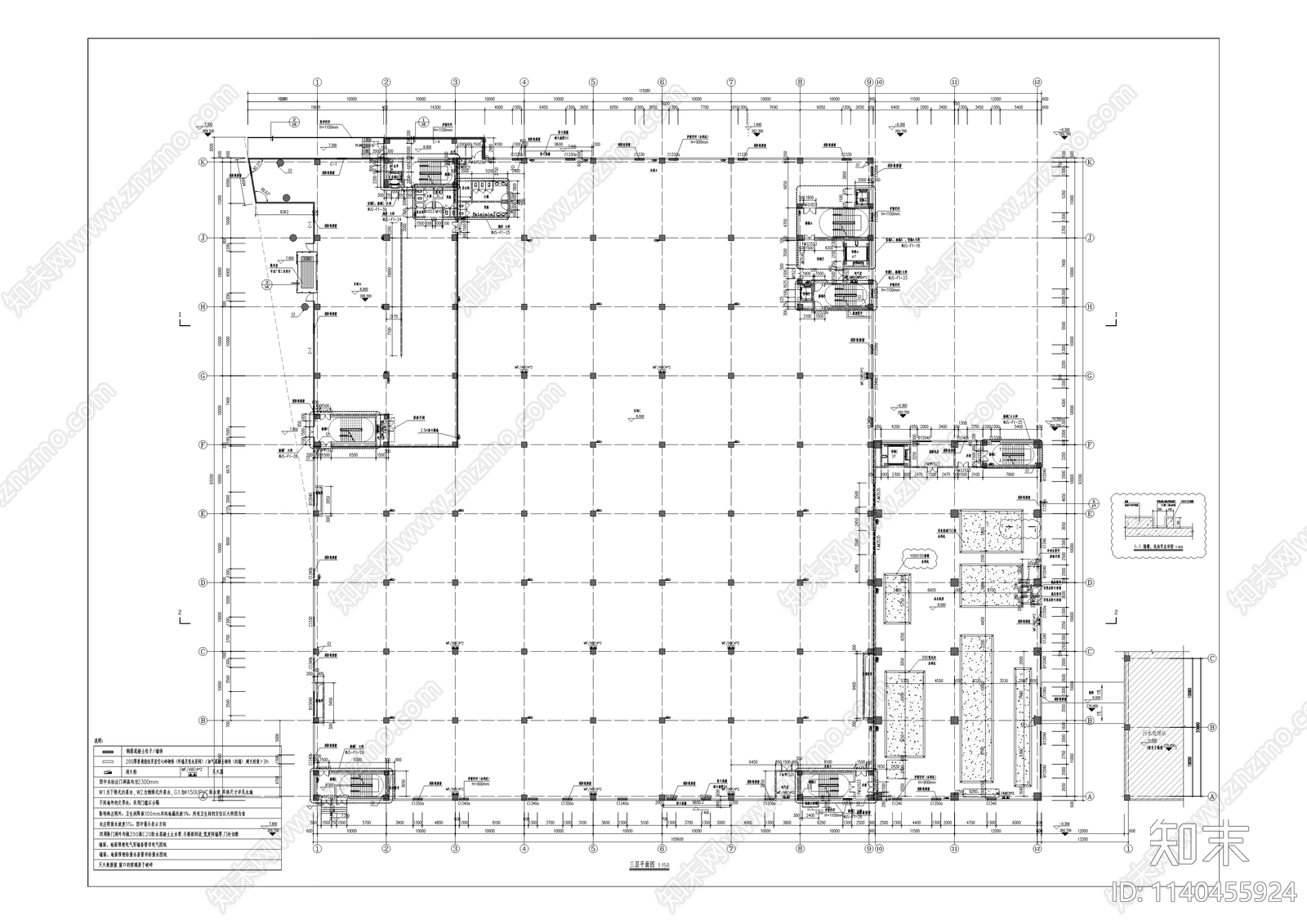 莱芯半导体定制厂房建筑cad施工图下载【ID:1140455924】