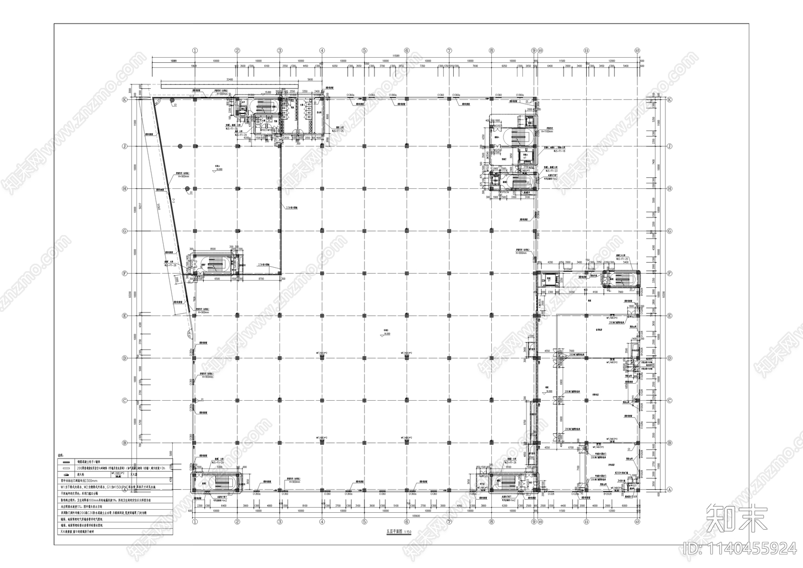 莱芯半导体定制厂房建筑cad施工图下载【ID:1140455924】