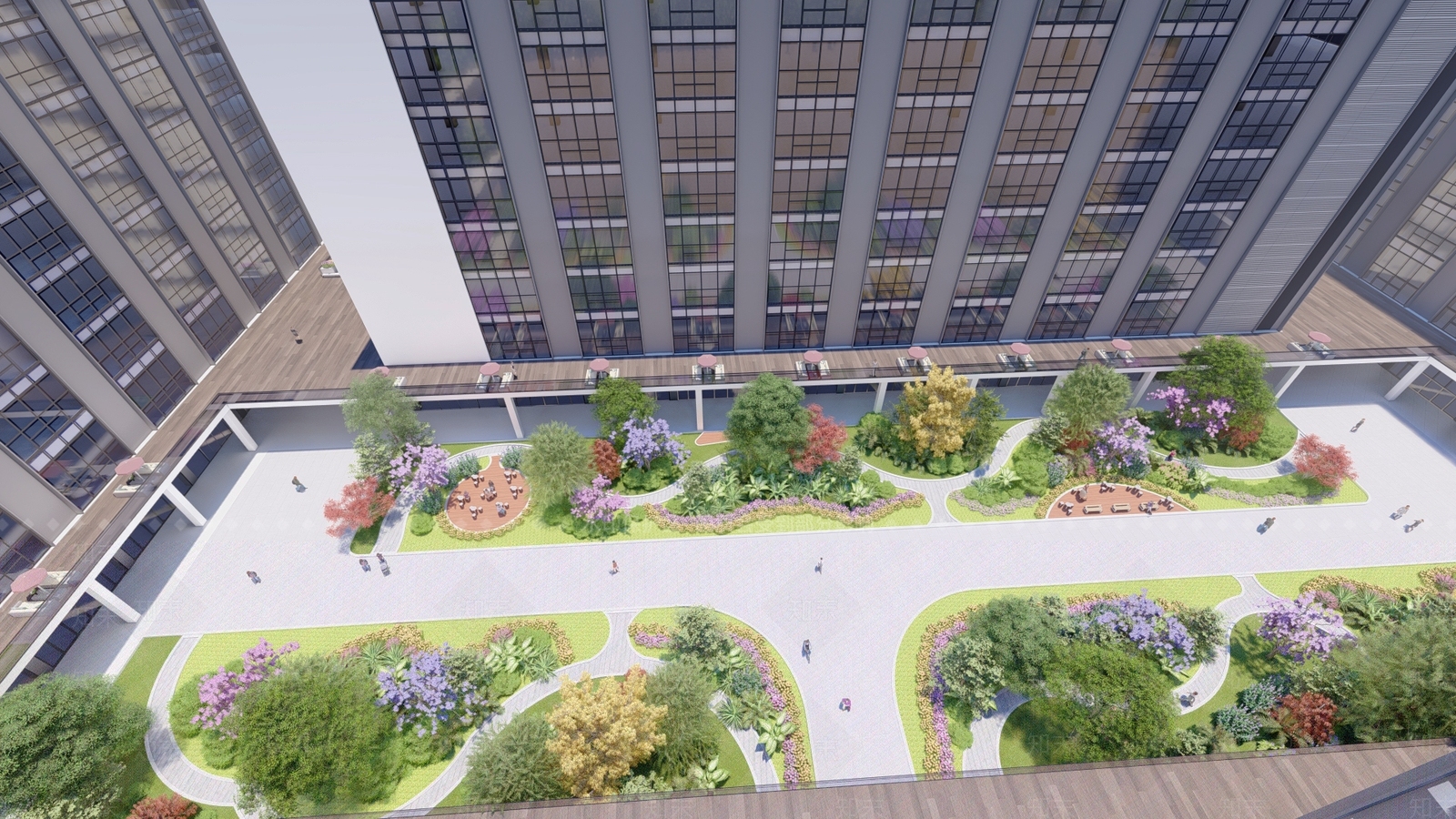 现代办公景观SU模型下载【ID:1140458361】