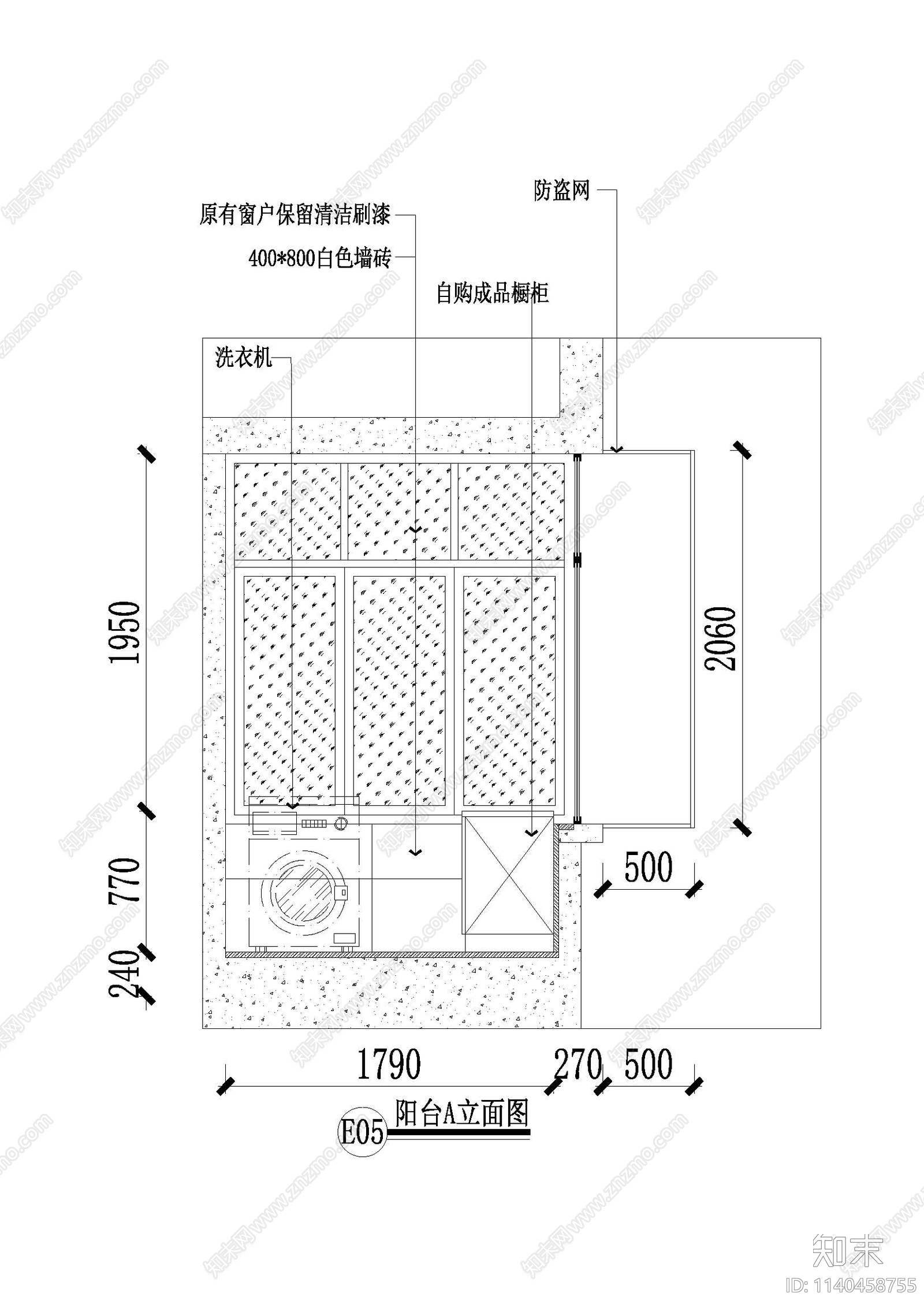 公寓装修cad施工图下载【ID:1140458755】