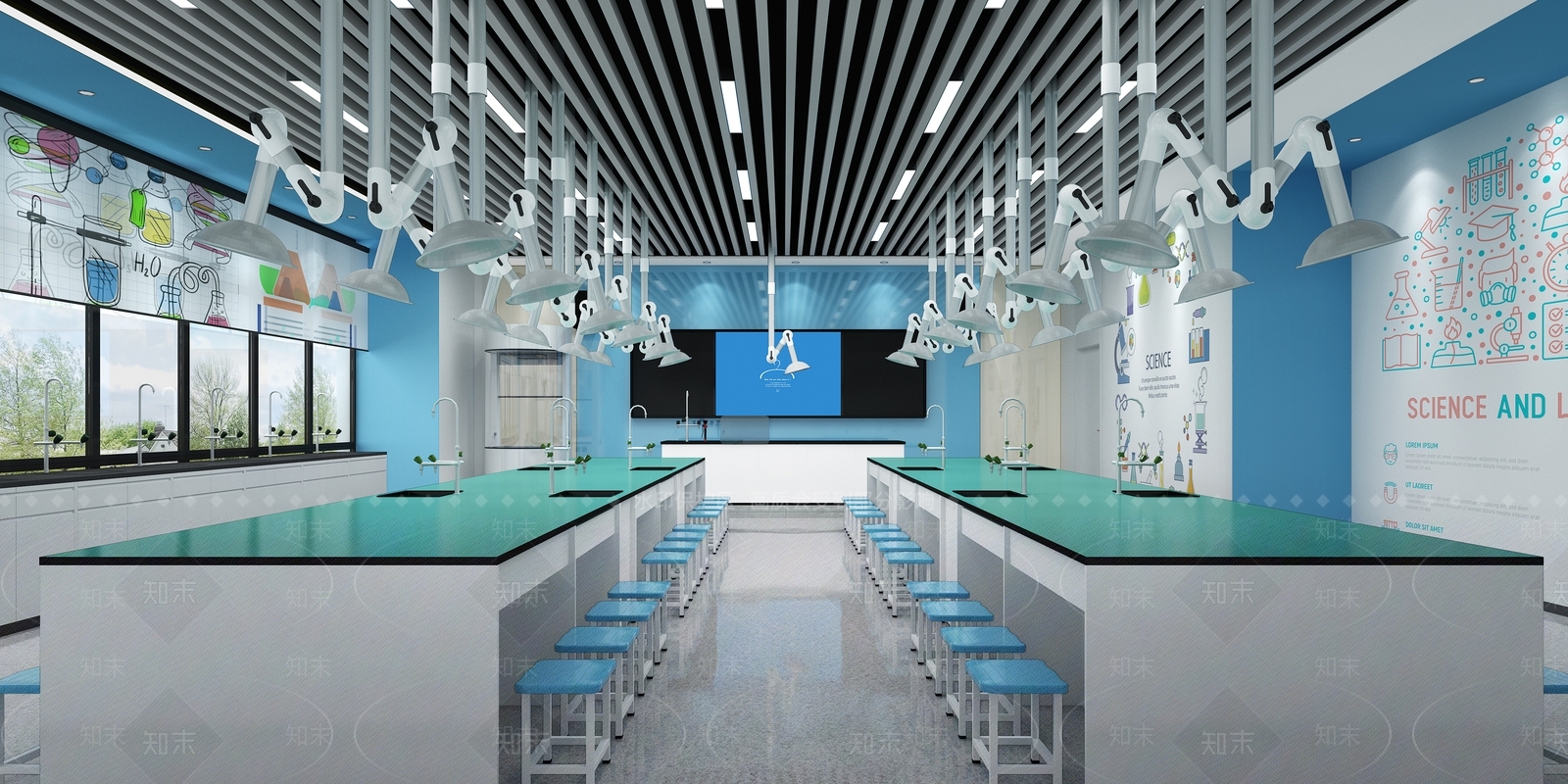 现代化学数字化实验室3D模型下载【ID:1140460336】