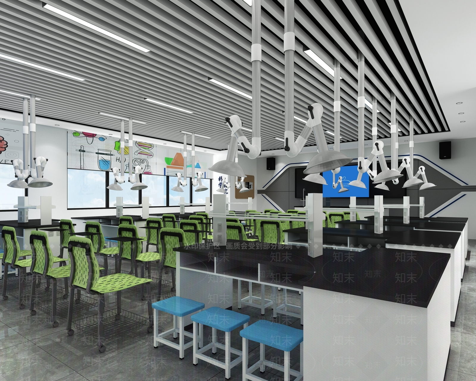 现代化学综合实验室3D模型下载【ID:1140461355】