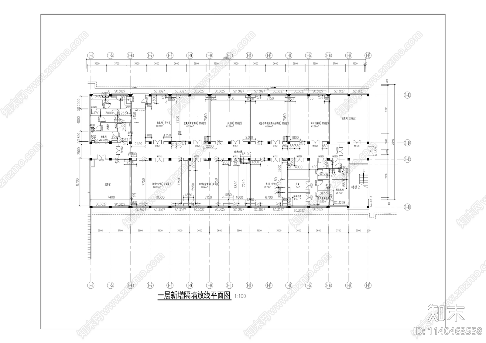 三峡医药高等专科学校实验楼建筑cad施工图下载【ID:1140463558】