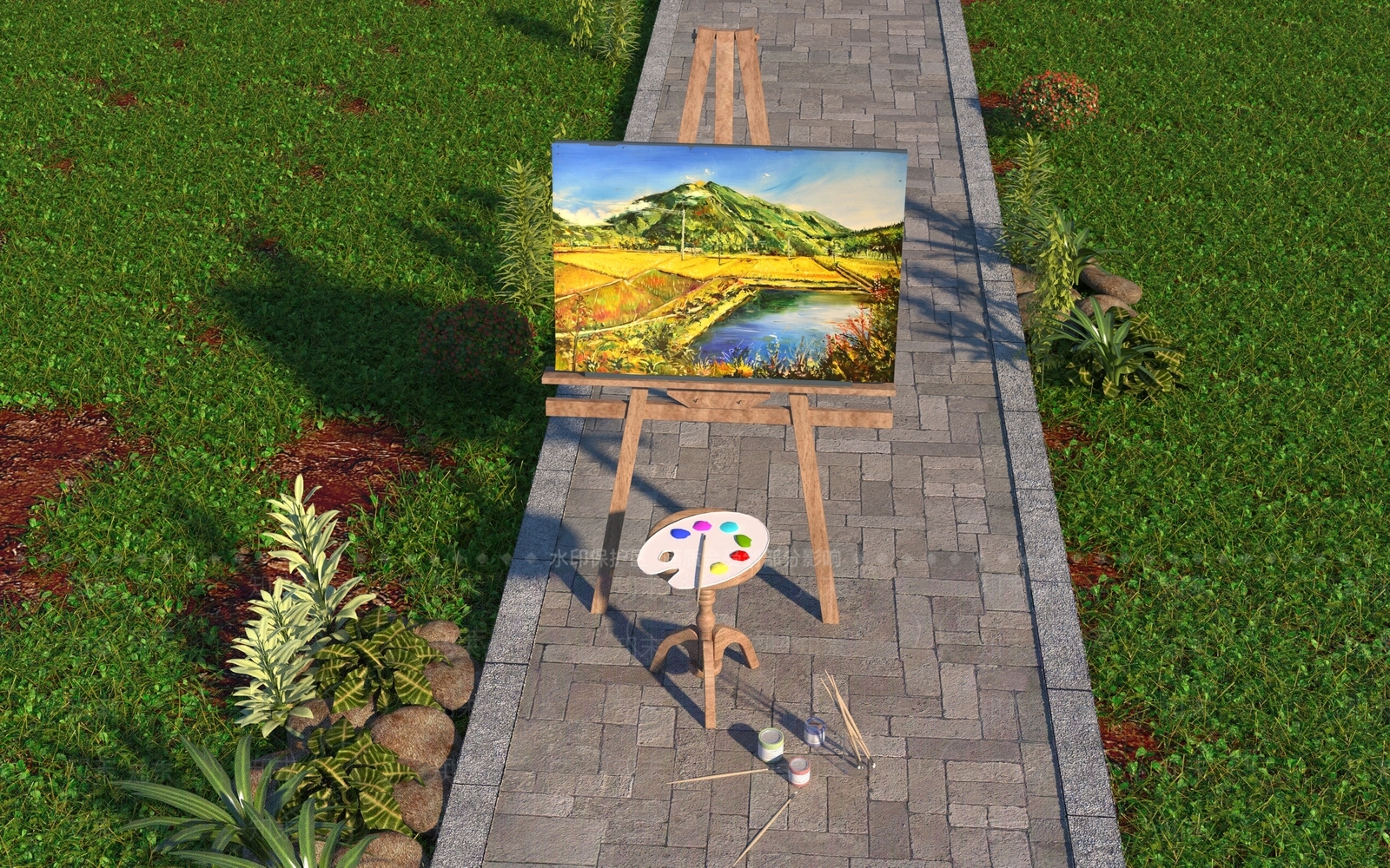 现代画架3D模型下载【ID:1140465422】
