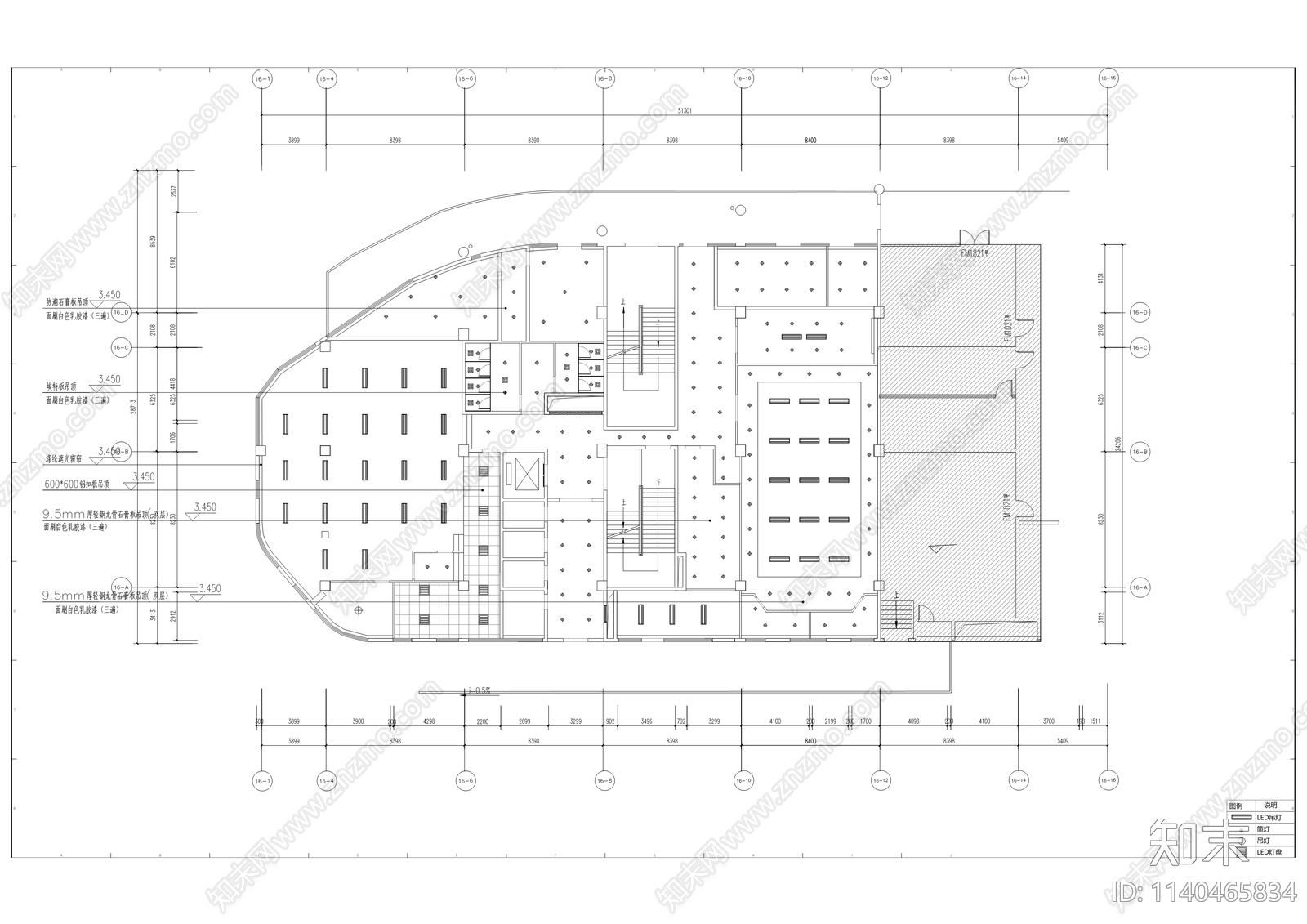 生态环境监管办公室装修cad施工图下载【ID:1140465834】