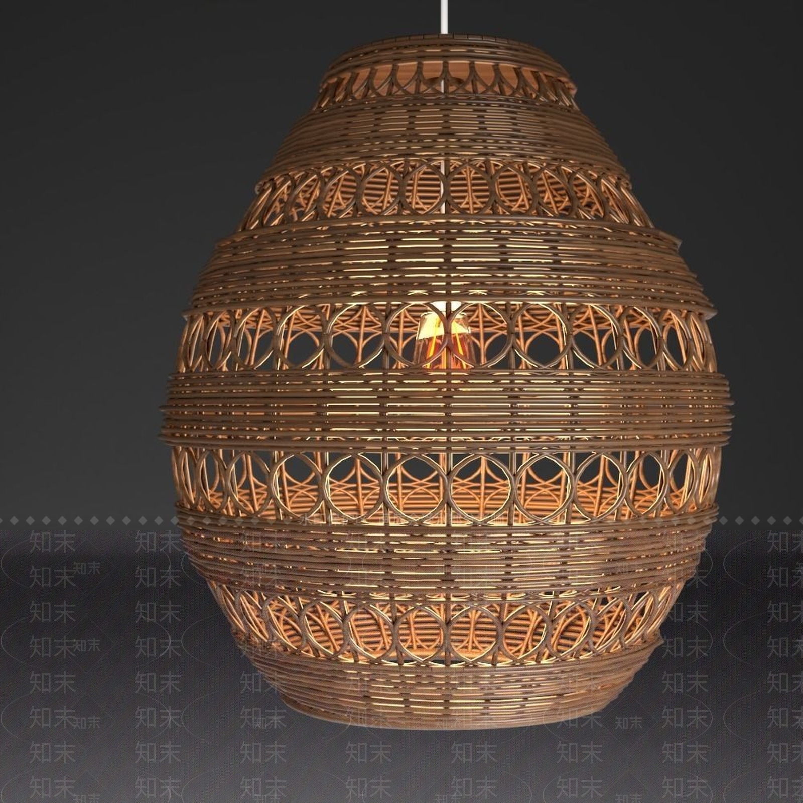 侘寂竹编艺术灯SU模型下载【ID:1140469141】