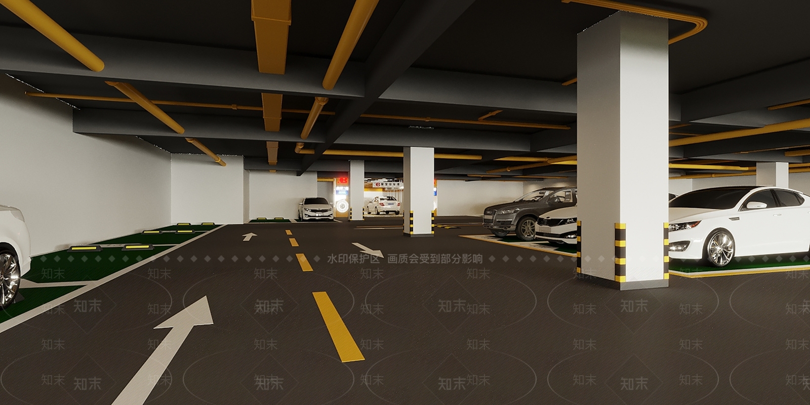 现代地下汽车装潢洗车店3D模型下载【ID:1140472032】