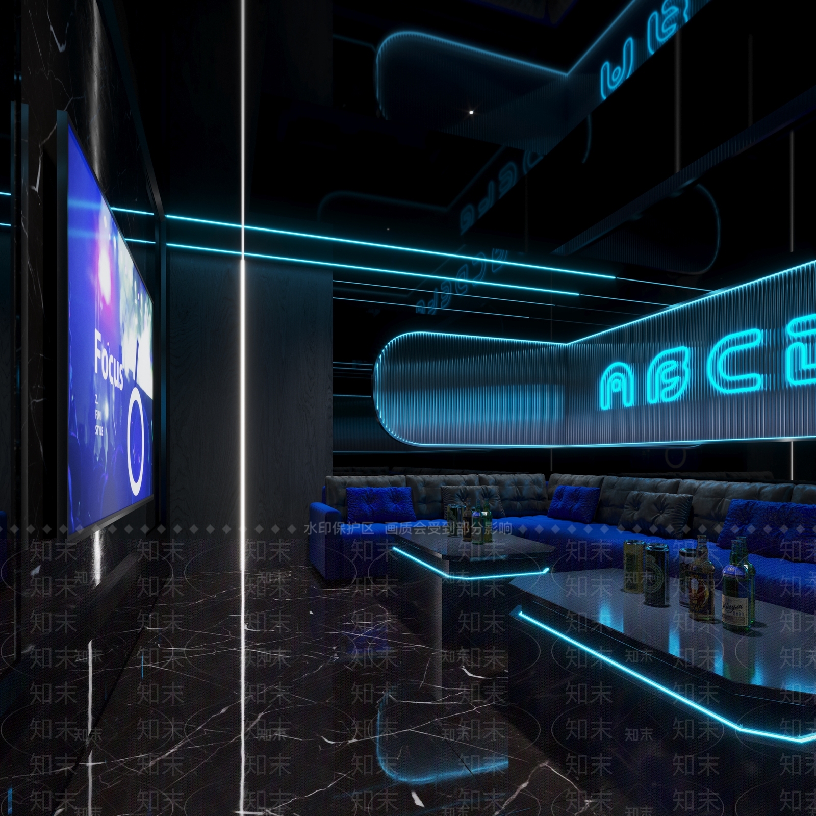 现代KTV包厢3D模型下载【ID:1140477776】