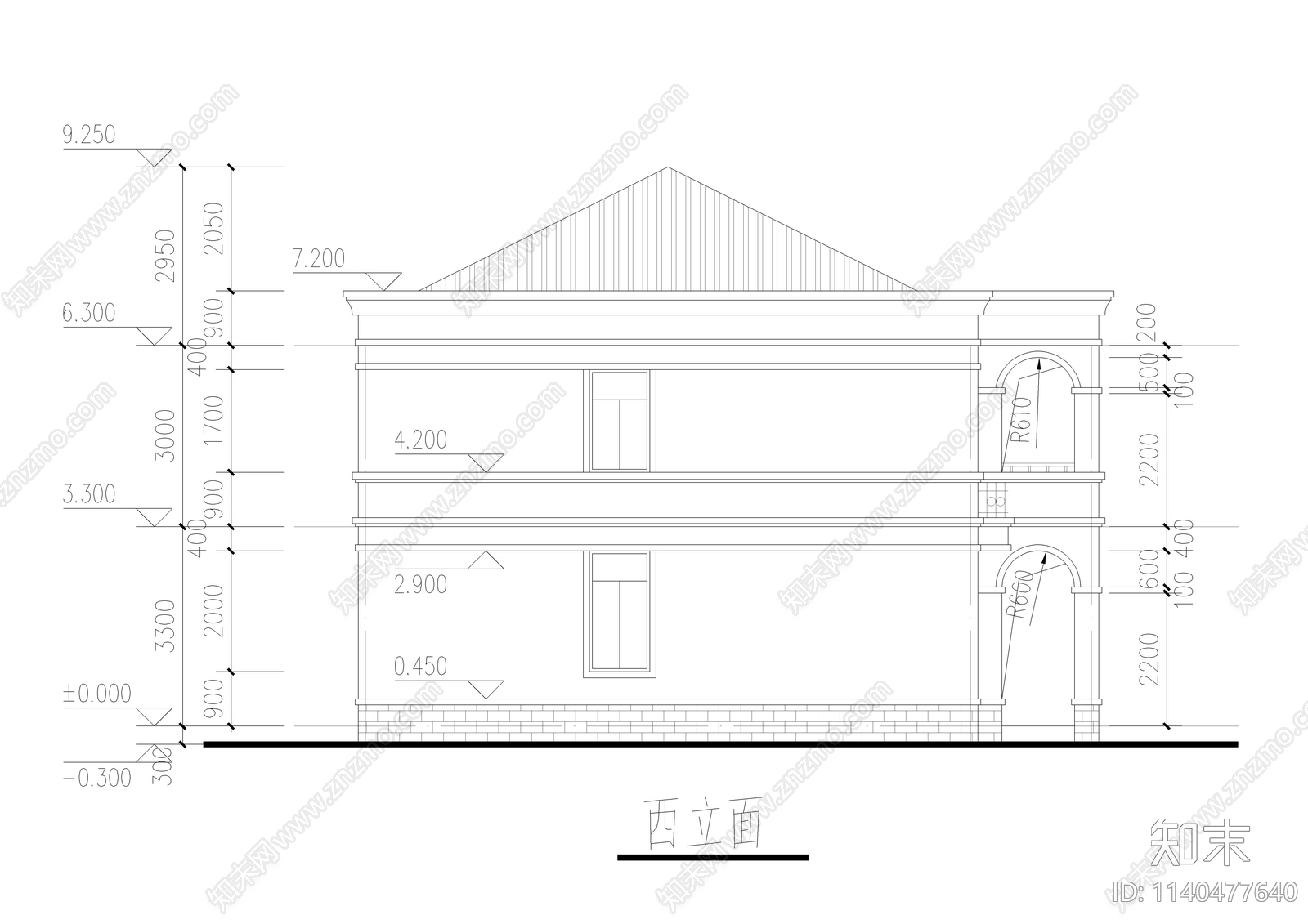 二层方正农村自建房建筑施工图下载【ID:1140477640】