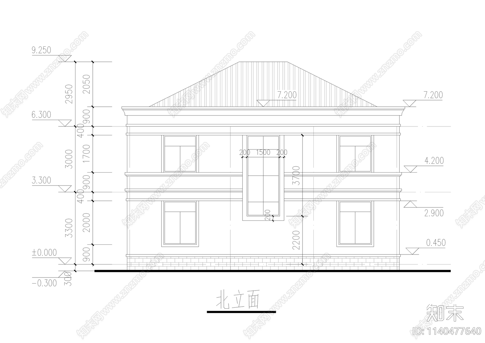 二层方正农村自建房建筑施工图下载【ID:1140477640】