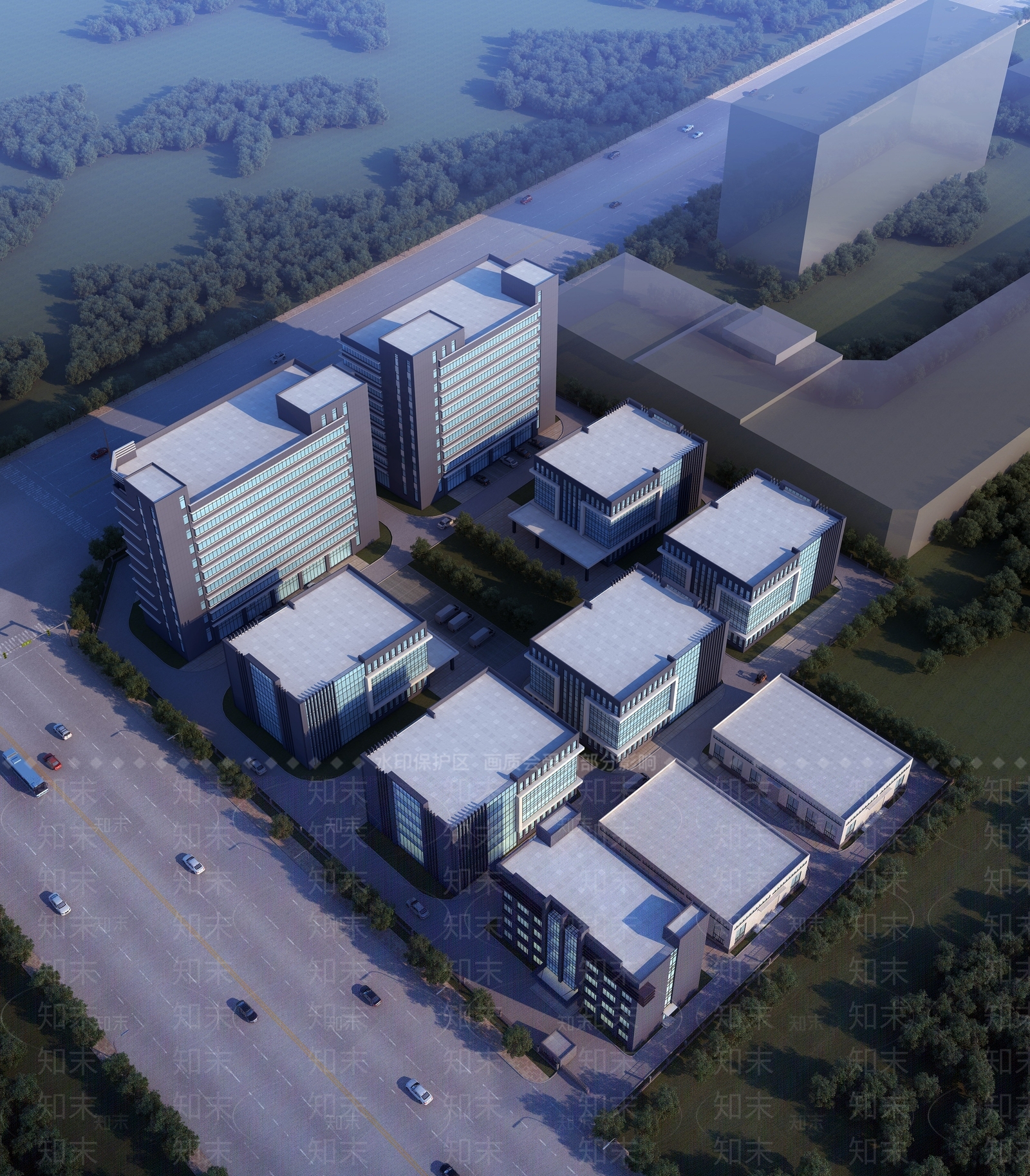 现代产业园3D模型下载【ID:1140482315】