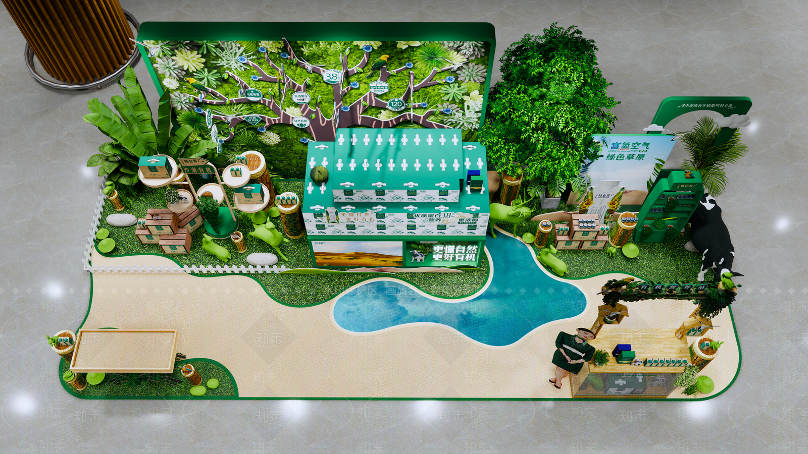 现代牛奶外摆SU模型下载【ID:1140495410】