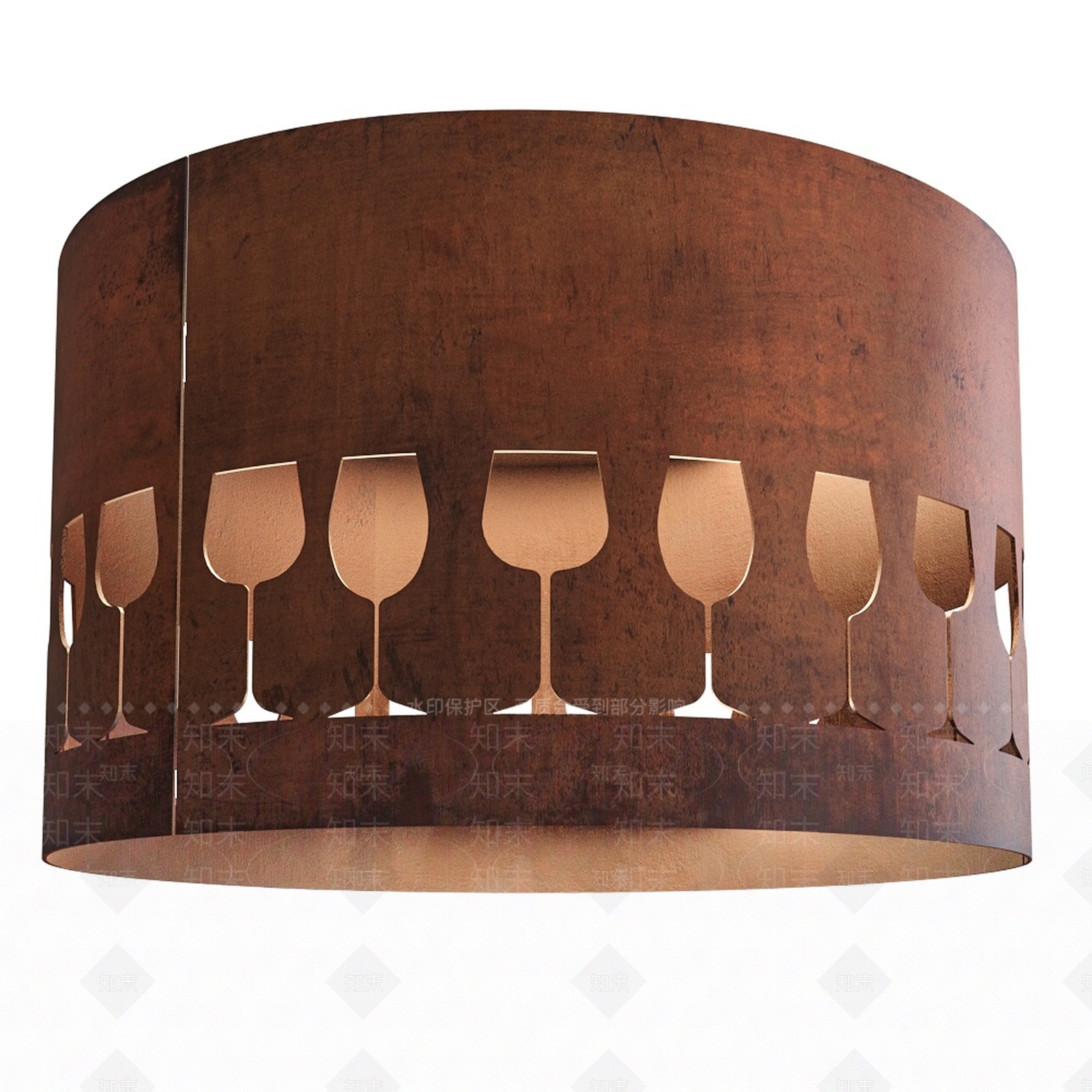 Goblet工业风就被投影吊灯3D模型下载【ID:1140496767】