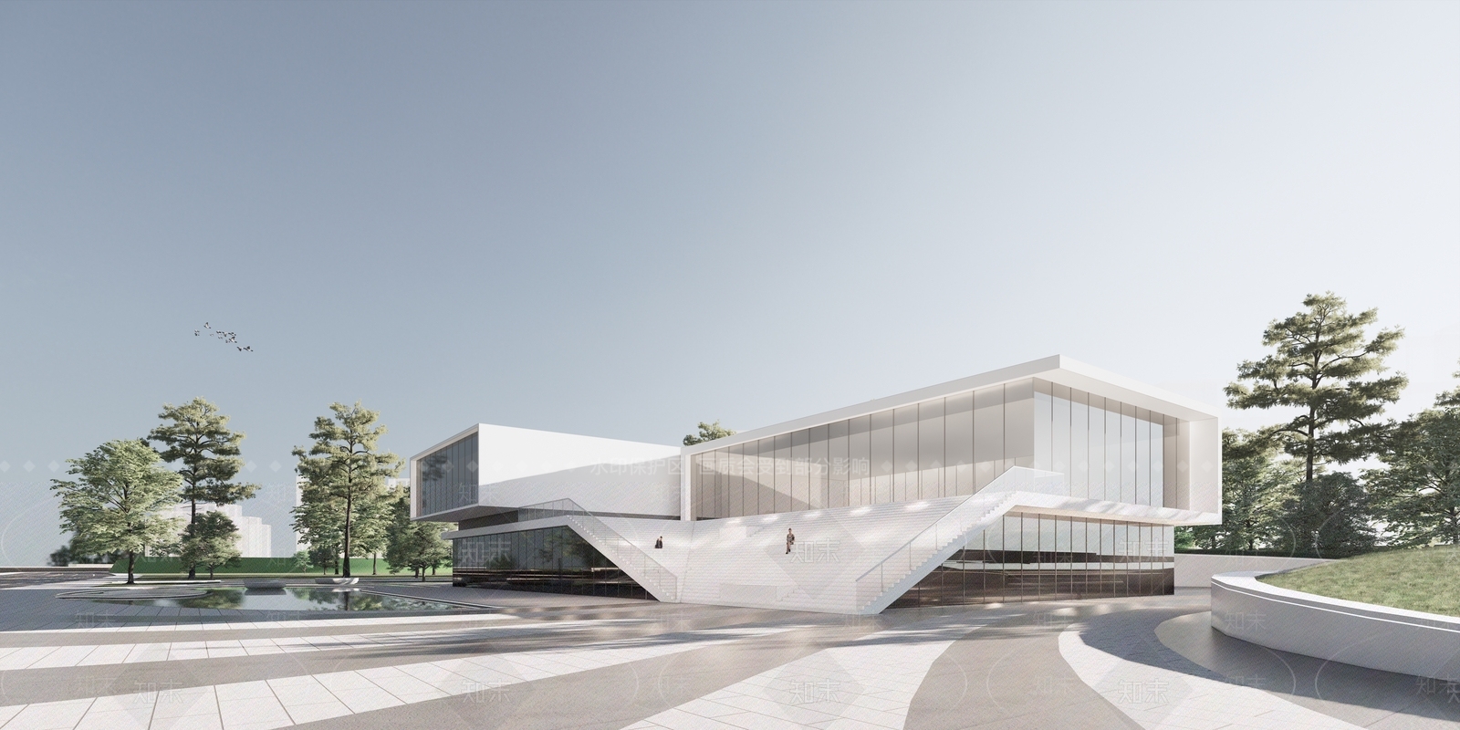现代展览馆建筑SU模型精品下载_SketchUp模型_知末网