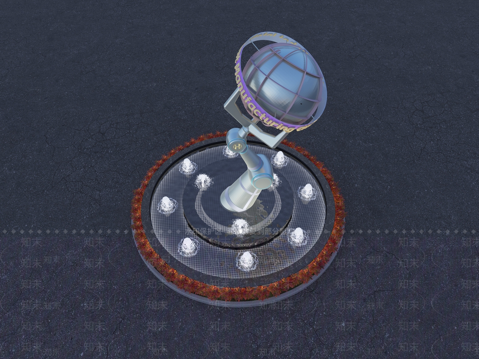 现代雕塑小品3D模型下载【ID:1140501351】