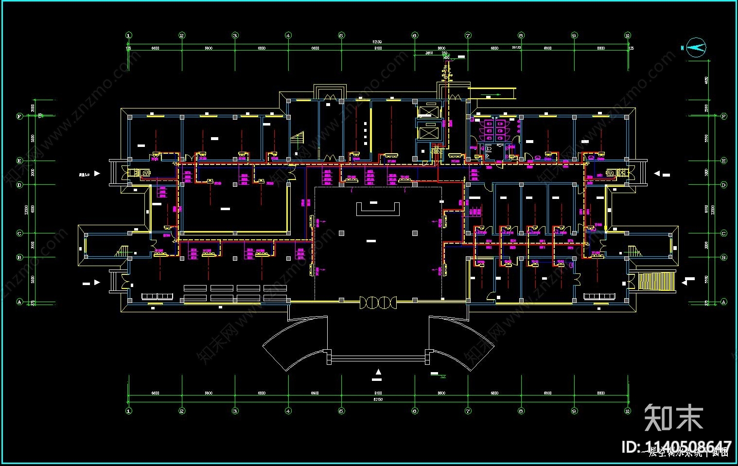医院门诊楼空调cad施工图下载【ID:1140508647】