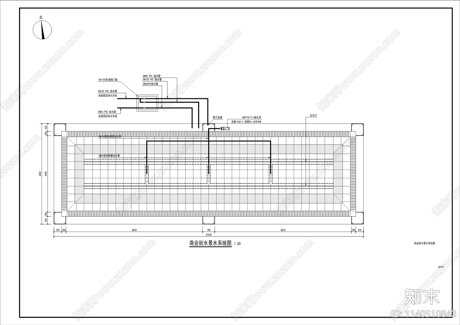 某居住区给排水cad施工图下载【ID:1140510843】