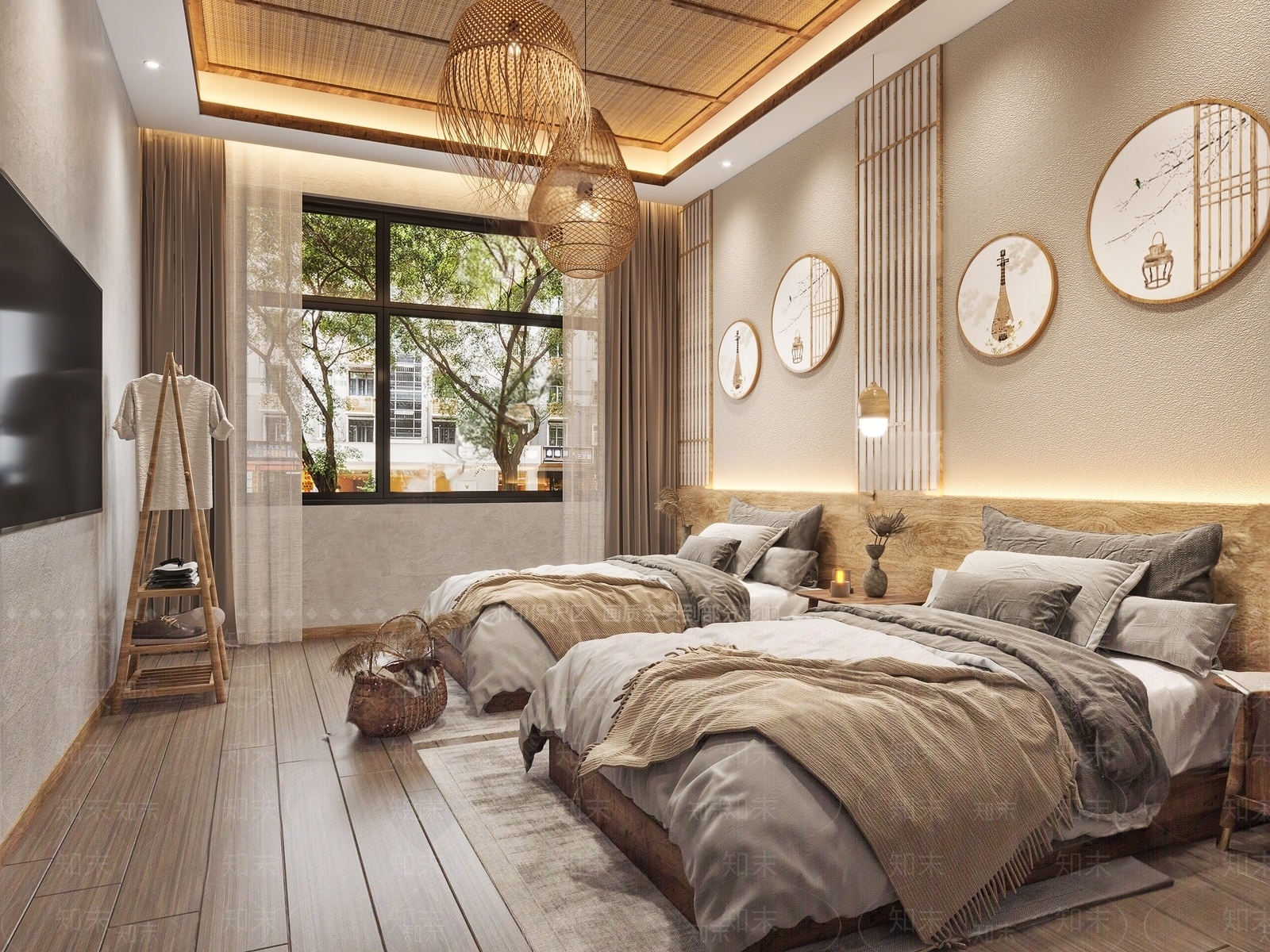 侘寂家居卧室SU模型下载【ID:1215198748】
