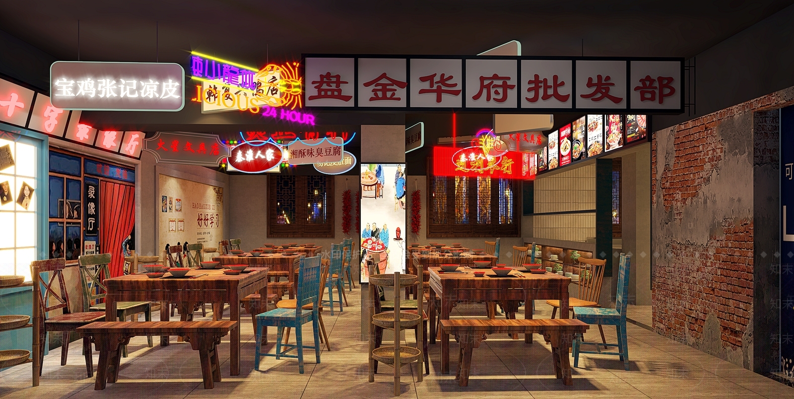 现代火锅店3D模型下载【ID:1140517648】