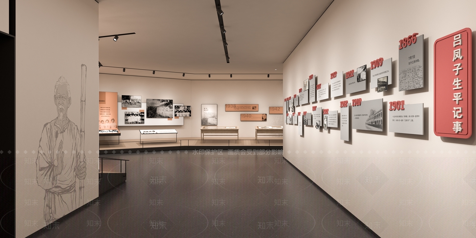 现代书画展览SU模型下载【ID:1140519651】