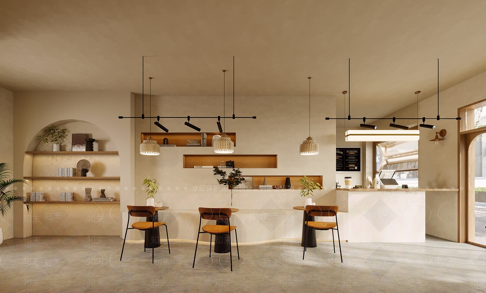 侘寂奶茶店3D模型下载【ID:1140523419】