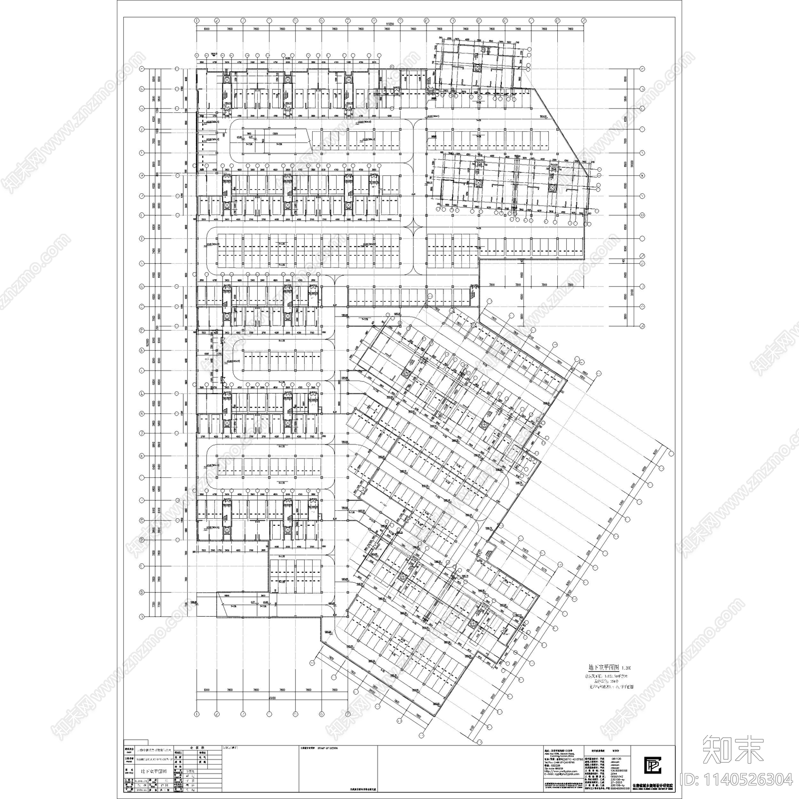 地库平面图施工图下载【ID:1140526304】