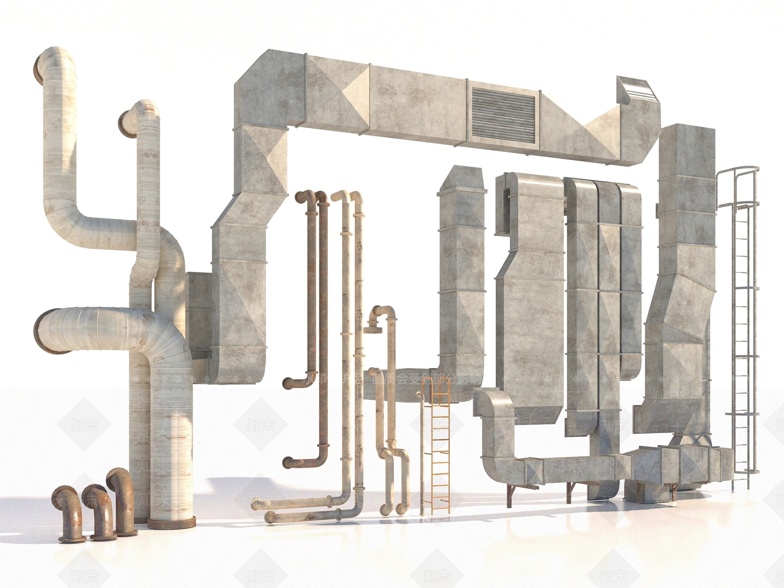 通风管道3D模型下载【ID:1140527117】