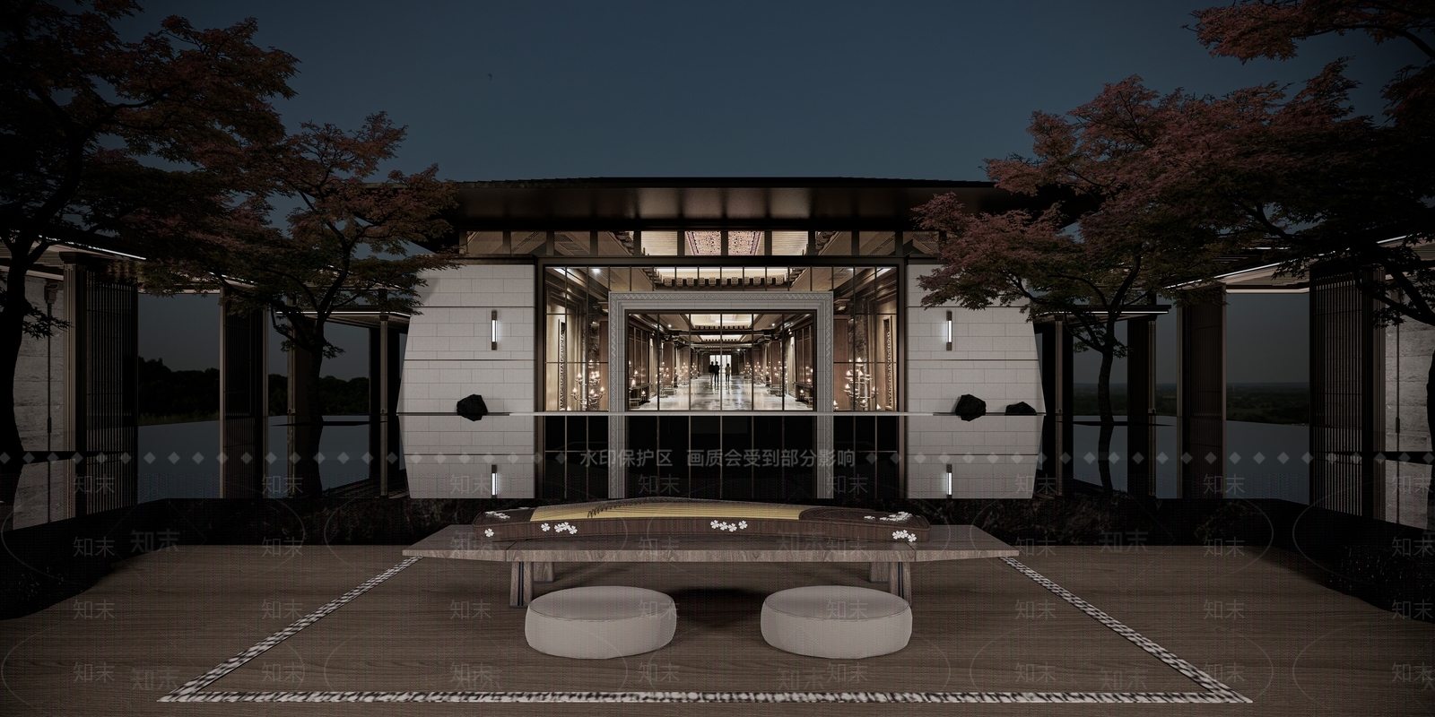 新中式厦门建发缦云示范区景观SU模型下载【ID:1140535581】_知末su模型网