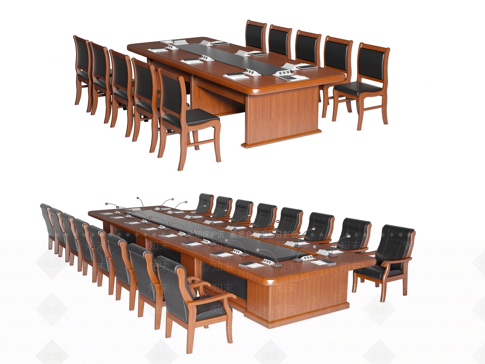 现代党政机关单位会议桌椅组合3D模型下载【ID:1140540647】