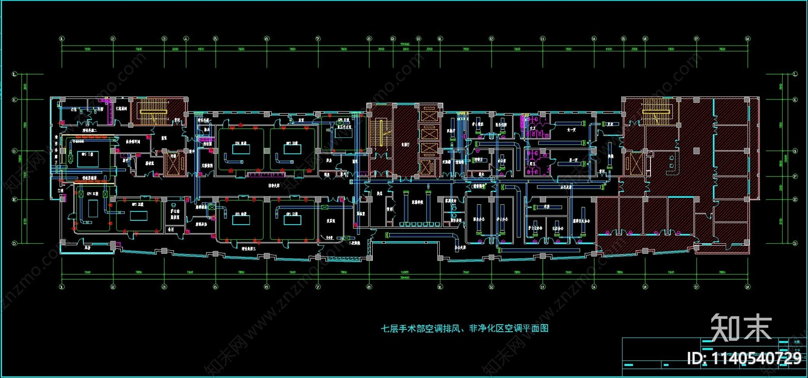 医院洁净手术室净化空调cad施工图下载【ID:1140540729】