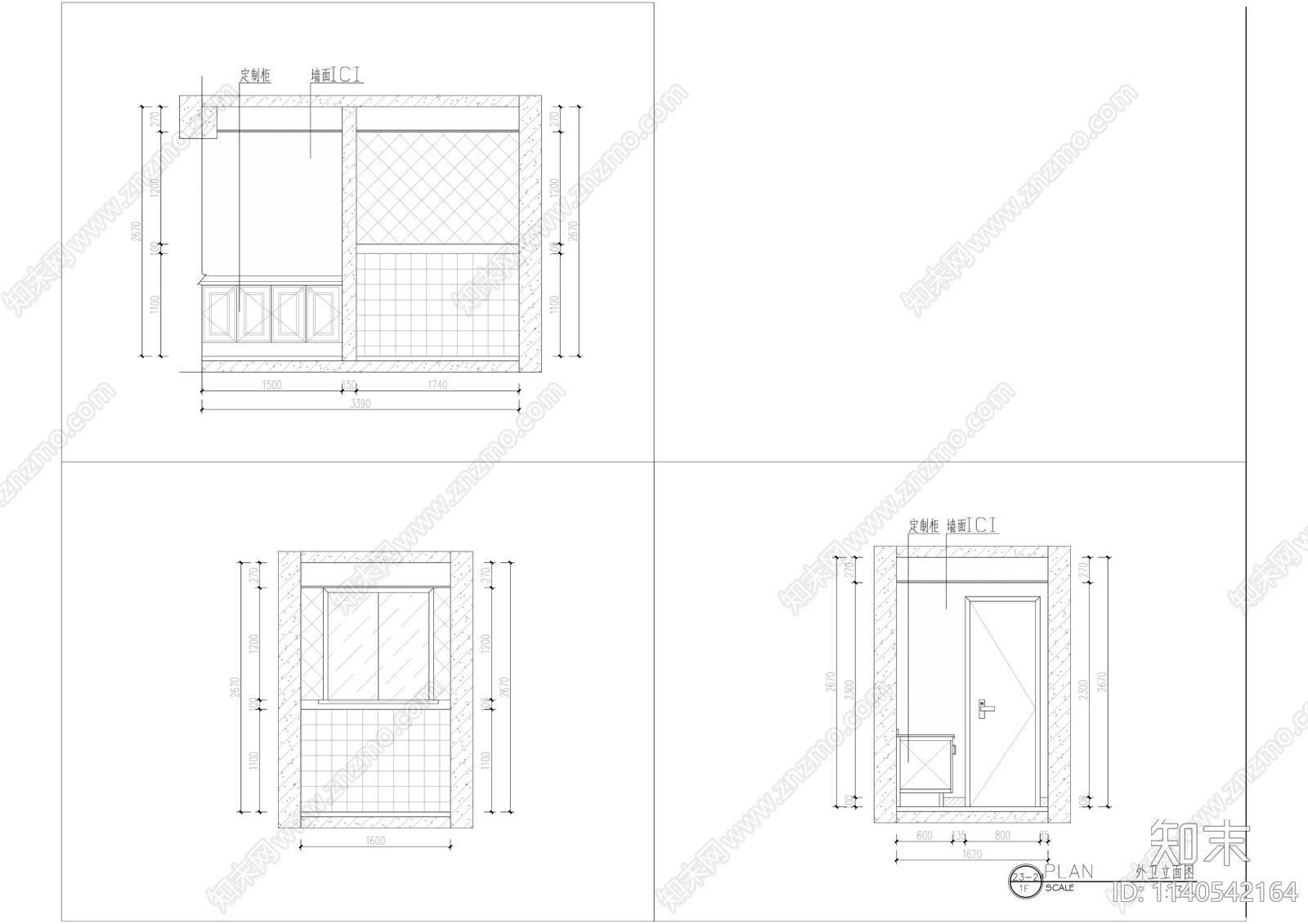 美式140平大平层室内装修cad施工图下载【ID:1140542164】