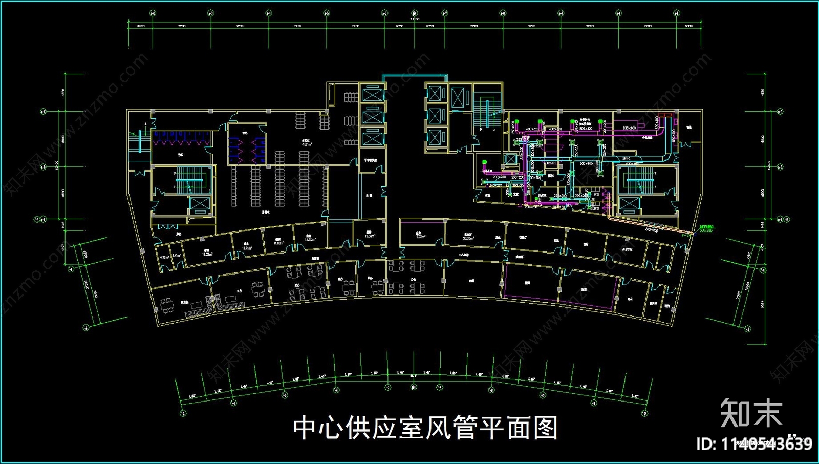 医院净化空调cad施工图下载【ID:1140543639】