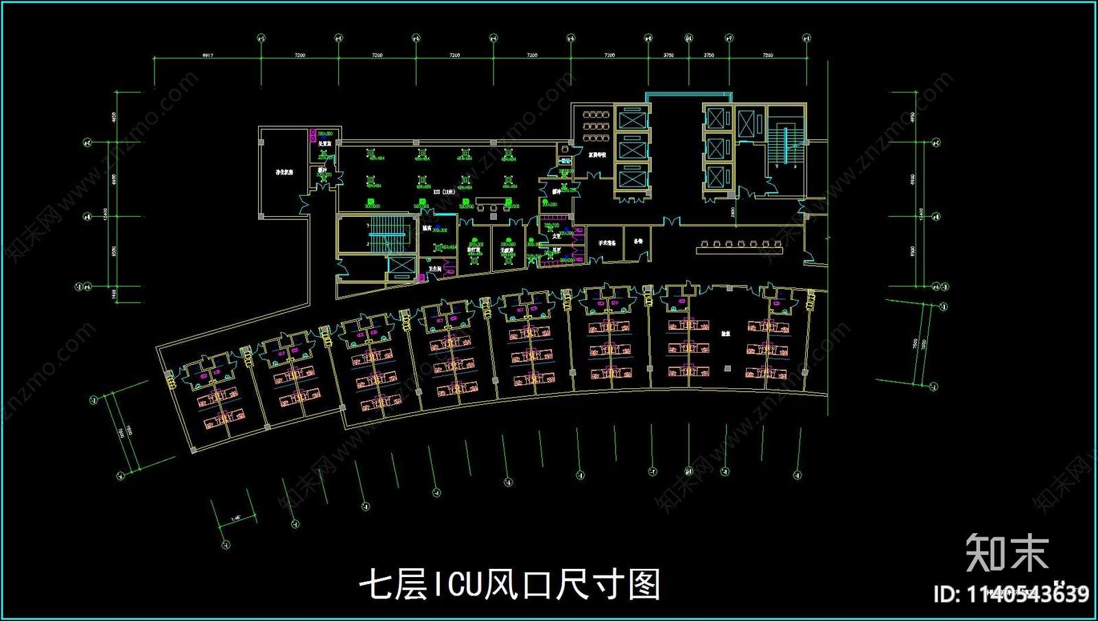 医院净化空调cad施工图下载【ID:1140543639】