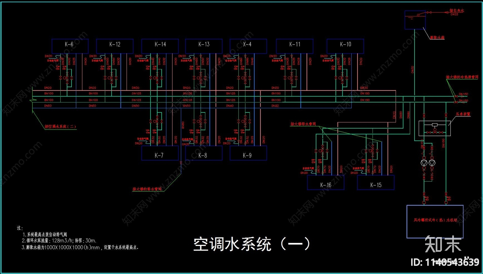 医院净化空调cad施工图下载【ID:1140543639】