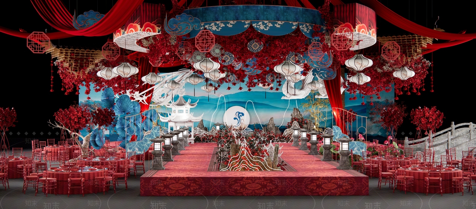 新中式其他展厅SU模型下载【ID:1215198833】
