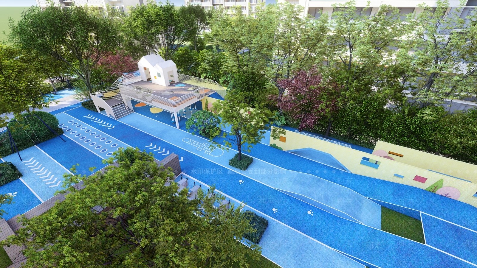现代儿童游乐区SU模型下载【ID:1140567798】