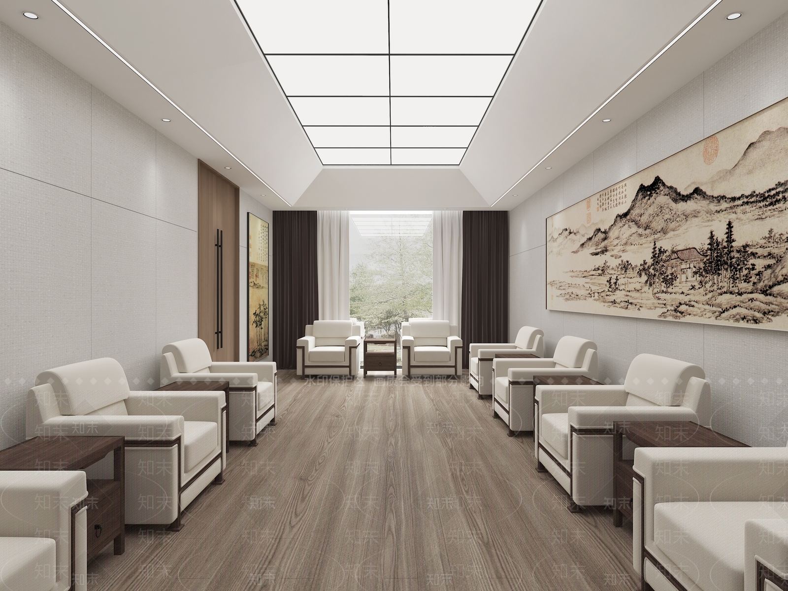 新中式会客厅3D模型下载【ID:1140568576】