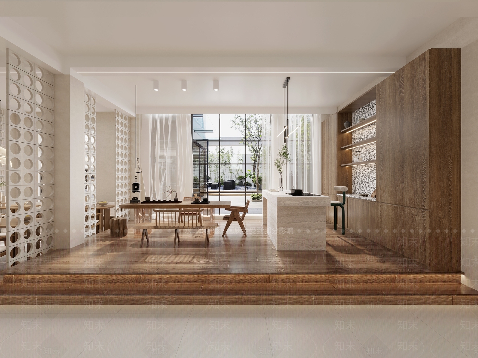侘寂民宿茶餐厅3D模型下载【ID:1140571221】