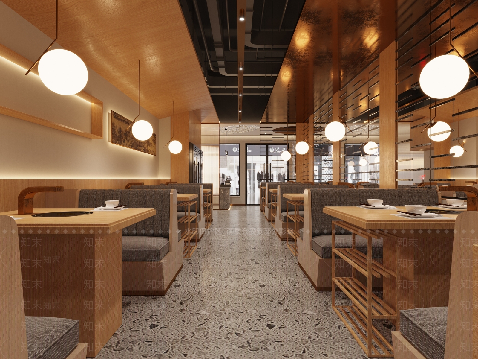 现代餐厅火锅店3D模型下载【ID:1140571313】