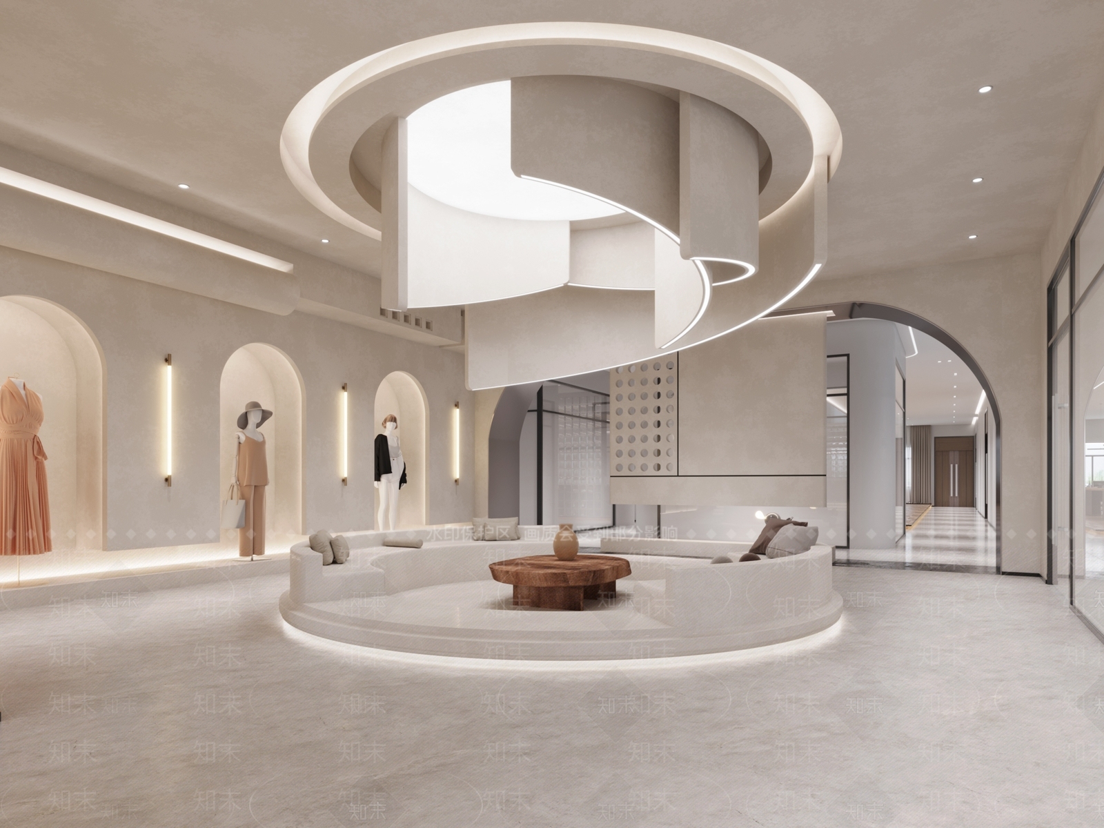 侘寂风公司大堂3D模型下载【ID:1140573516】