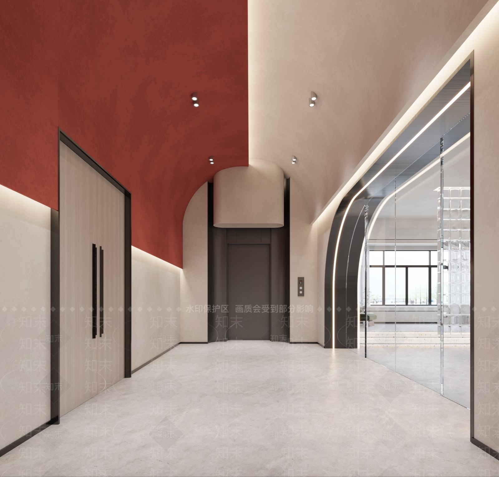 侘寂风公司大堂3D模型下载【ID:1140573516】