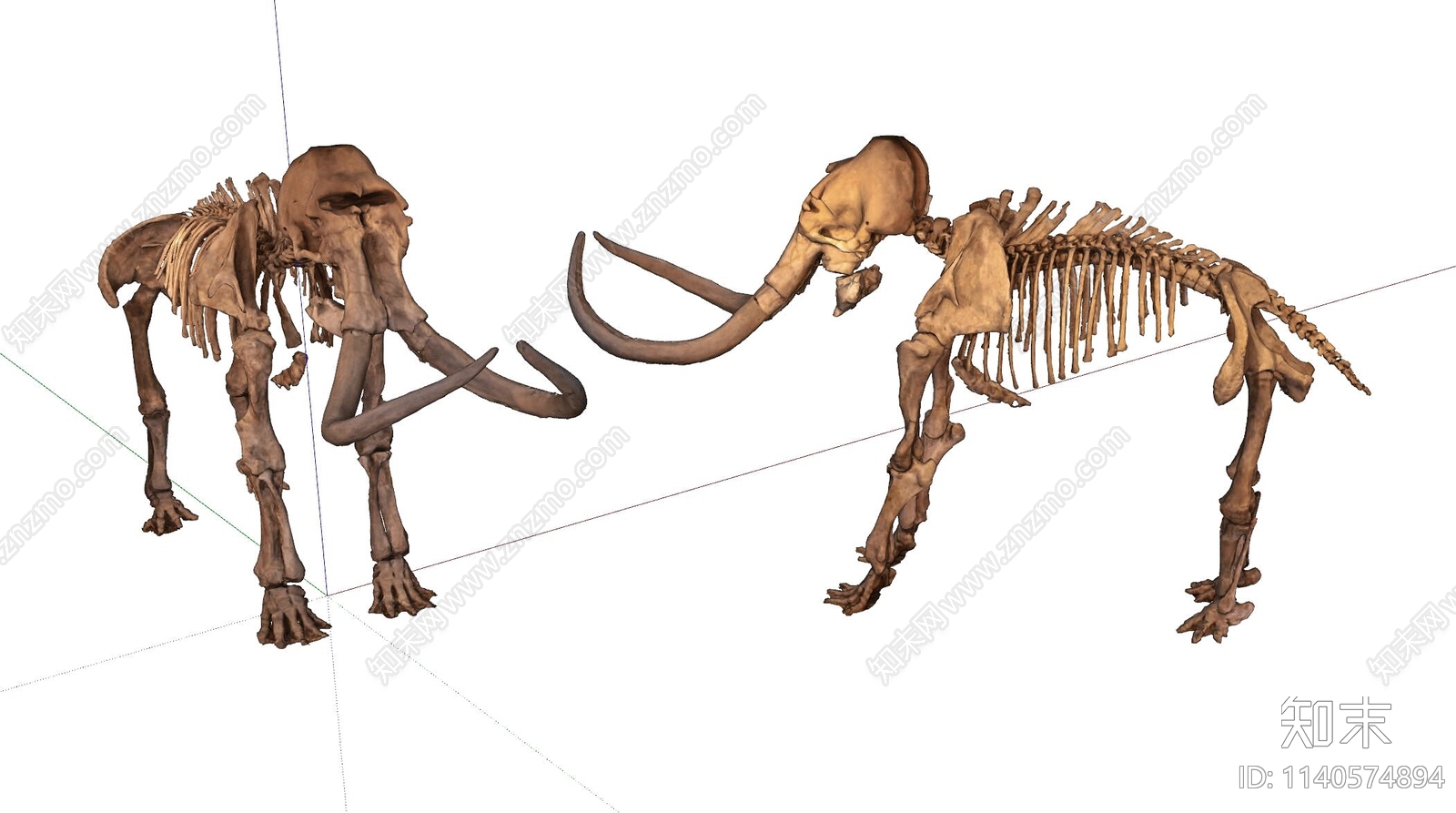 猛犸象骨骸SU模型下载【ID:1140574894】