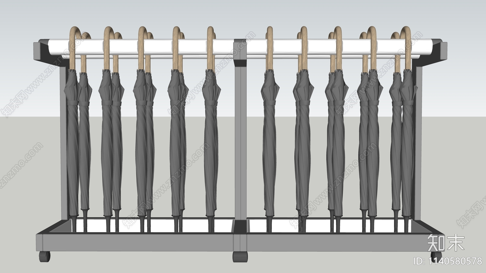 现代雨伞架SU模型下载【ID:1140580578】