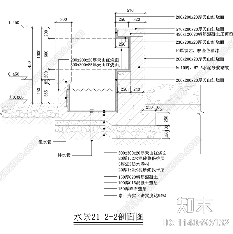 欧式水景墙cad施工图下载【ID:1140596132】