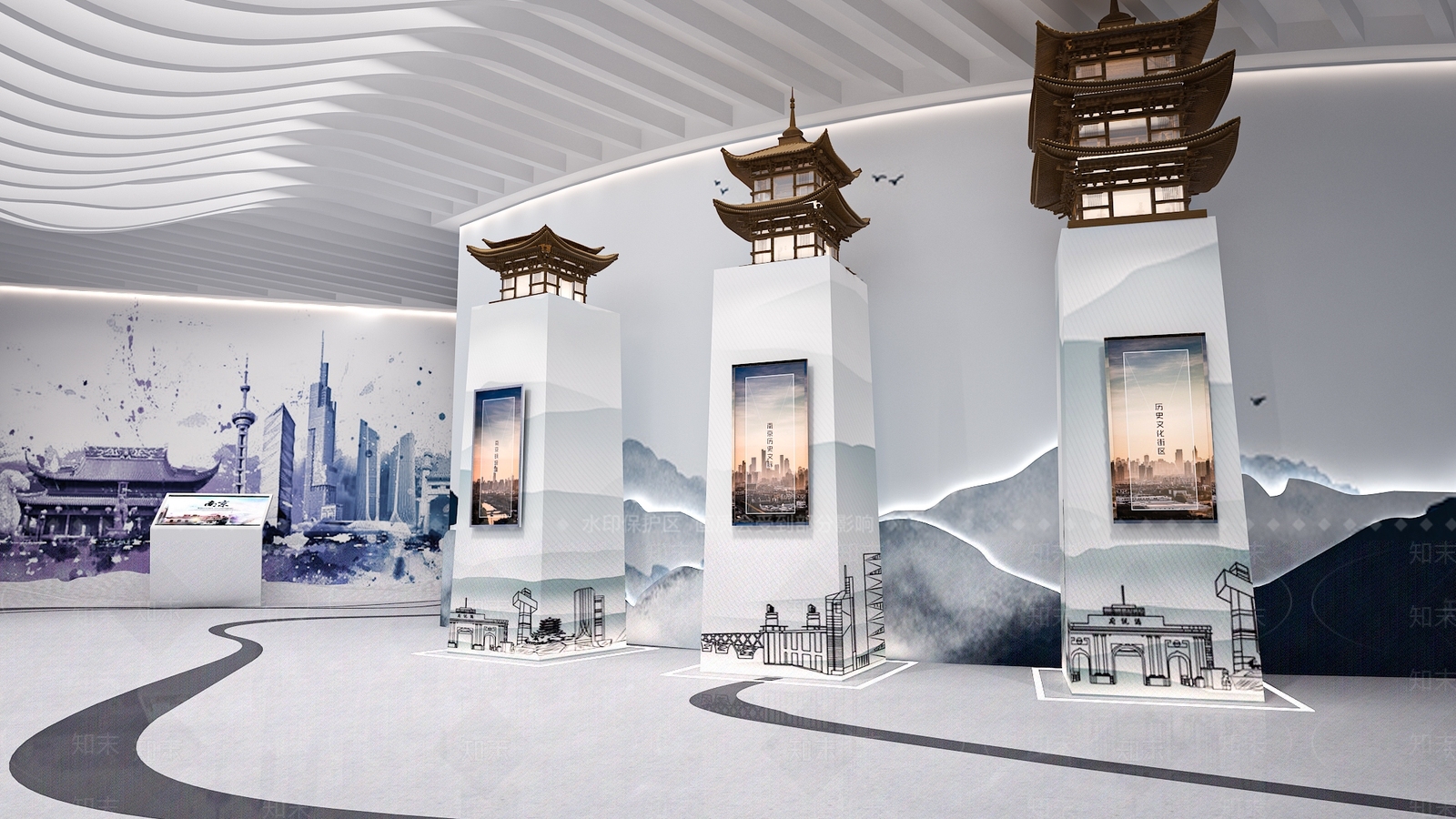 现代城市展厅3D模型下载【ID:1140597908】_知末3d模型网