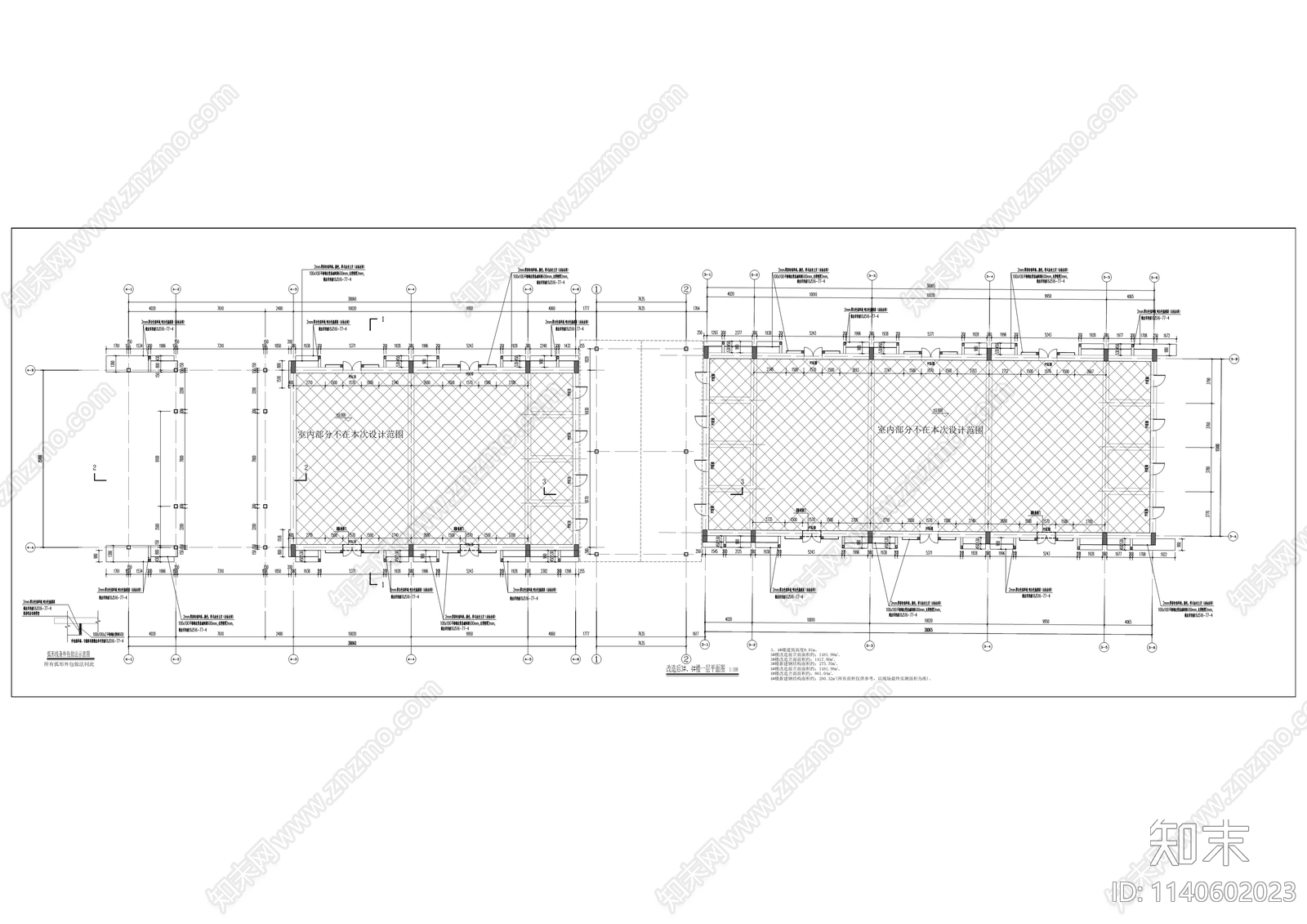 大佛寺片区文创街建筑cad施工图下载【ID:1140602023】