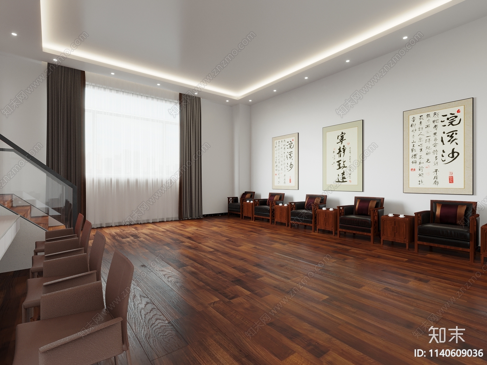 中式礼堂舞台化妆间3D模型下载【ID:1140609036】